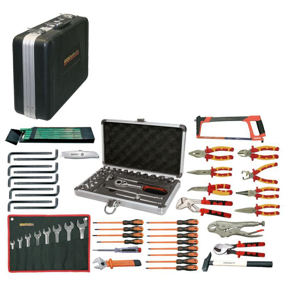 Combination Hand Tool Sets, Set Type: Electrician's Tool Set , Number Of Pieces: 84 , Measurement Type: Metric , Container Type: Case  MPN:69391