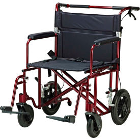 Bariatric Aluminum Transport Chair Red Frame 22