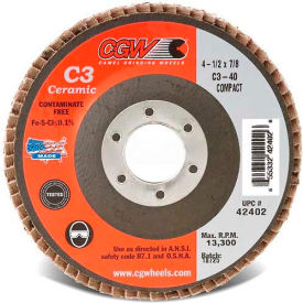 CGW Abrasives 42414 Abrasive Flap Disc 4-1/2