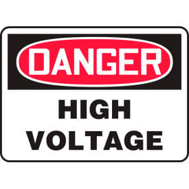 Accuform MELC114VS Danger Sign High Voltage 14