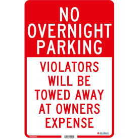 GoVets™ No Overnight Parking Violators Will Be Towed 18x12 .080 Aluminum 230AC724