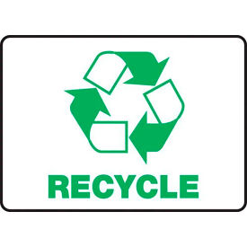 AccuformNMC™ Recycle Label w/ Sign Aluminum 5