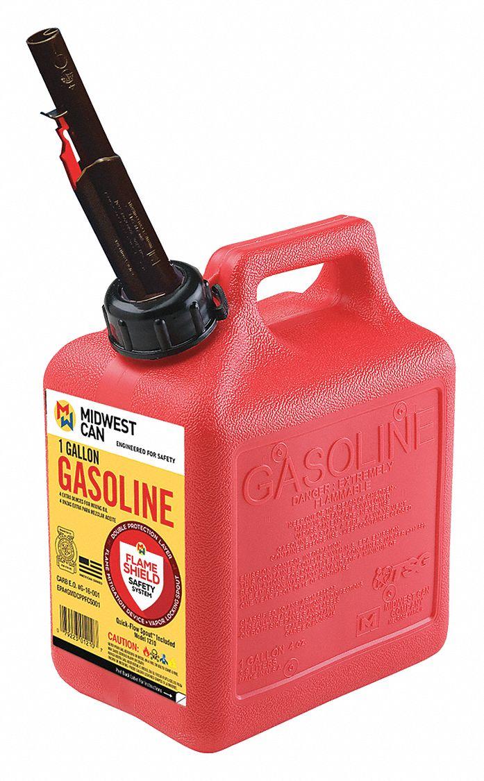 Gas Can 1 gal Self Red HDPE 9-1/2 H MPN:1210