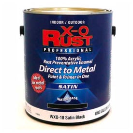 X-O Rust Anti-Rust Enamel Satin Finish Satin Black Gallon - 176839 176839