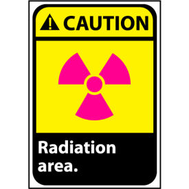 Caution Sign 14x10 Vinyl - Radiation Area CGA32PB