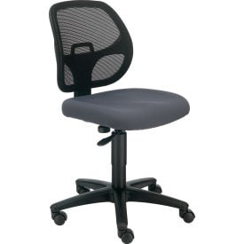 Interion® Mesh Office Chair With Mid Back Fabric Gray 644GY695