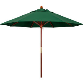 California Umbrella 9' Patio Umbrella - Olefin Hunter Green - Hardwood Pole - Grove Series MARE908-F08