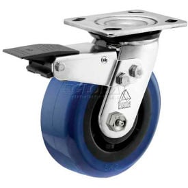 Bassick® Prism Stainless Steel Total Lock Swivel Caster - Eagle Urethane - 4