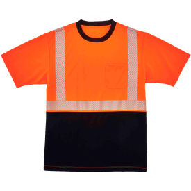 Ergodyne® GloWear 8280BK Hi-Vis Performance Short Sleeve T-Shirt Class 2 Long-XL Orange 22615