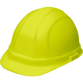 ERB® Omega II® Cap with Accessory Slots 6-Point Mega Ratchet Suspension Hi-Viz Yellow - Pkg Qty 12 WEL19948HY