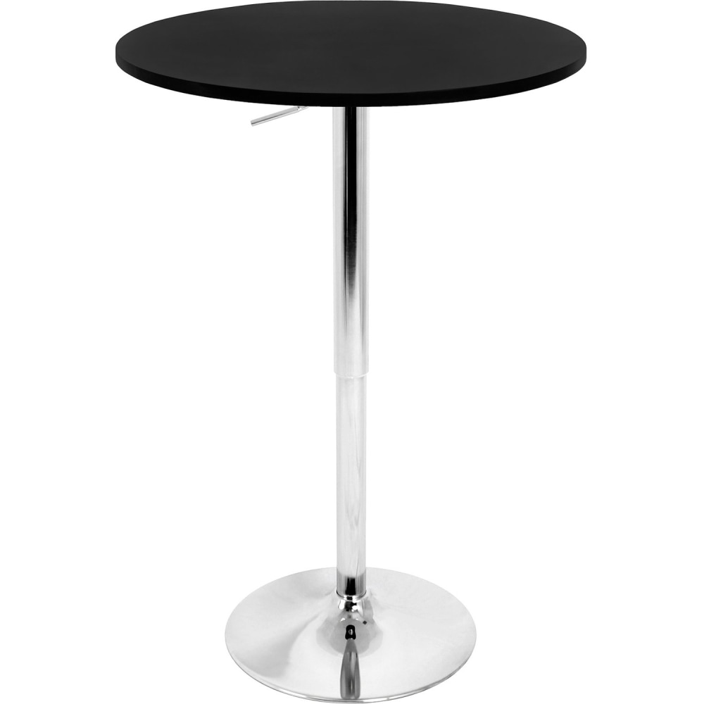 LumiSource Elia Adjustable Bar Table, Round, Black/Silver MPN:BT-TLELIA27 BK