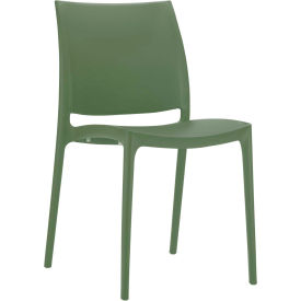 Siesta Maya Resin Dining Chair Olive Green - Pkg Qty 2 ISP025-OLG