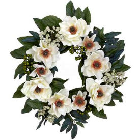 Nearly Natural 22'' Magnolia Wreath 4793