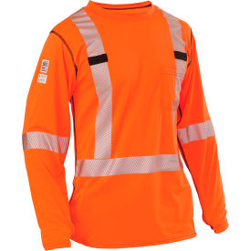 Big Bill High-Vis Long Sleeve Athletic Performance T-Shirt M Orange RT55HVK5-R-ORA-M