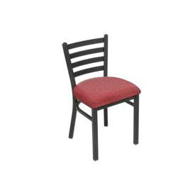 Fabric Upholstered Restaurant Chair With Ladder Back - Burgundy - Pkg Qty 2 139BK-1541