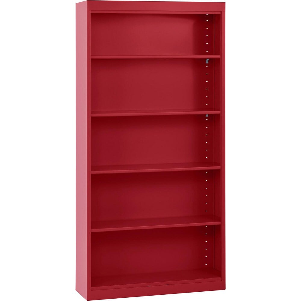 Bookcases, Overall Height: 72in , Overall Width: 36 , Overall Depth: 12 , Material: Steel , Color: Textured Red  MPN:BA40361272-01