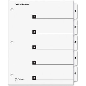 Cardinal OneStep Printable T.O.C. Divider Printed 1 to 5 9