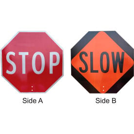 Plasticade® Stop/Slow Sign ABS Plastic High Intensity Prismatic Grade 18