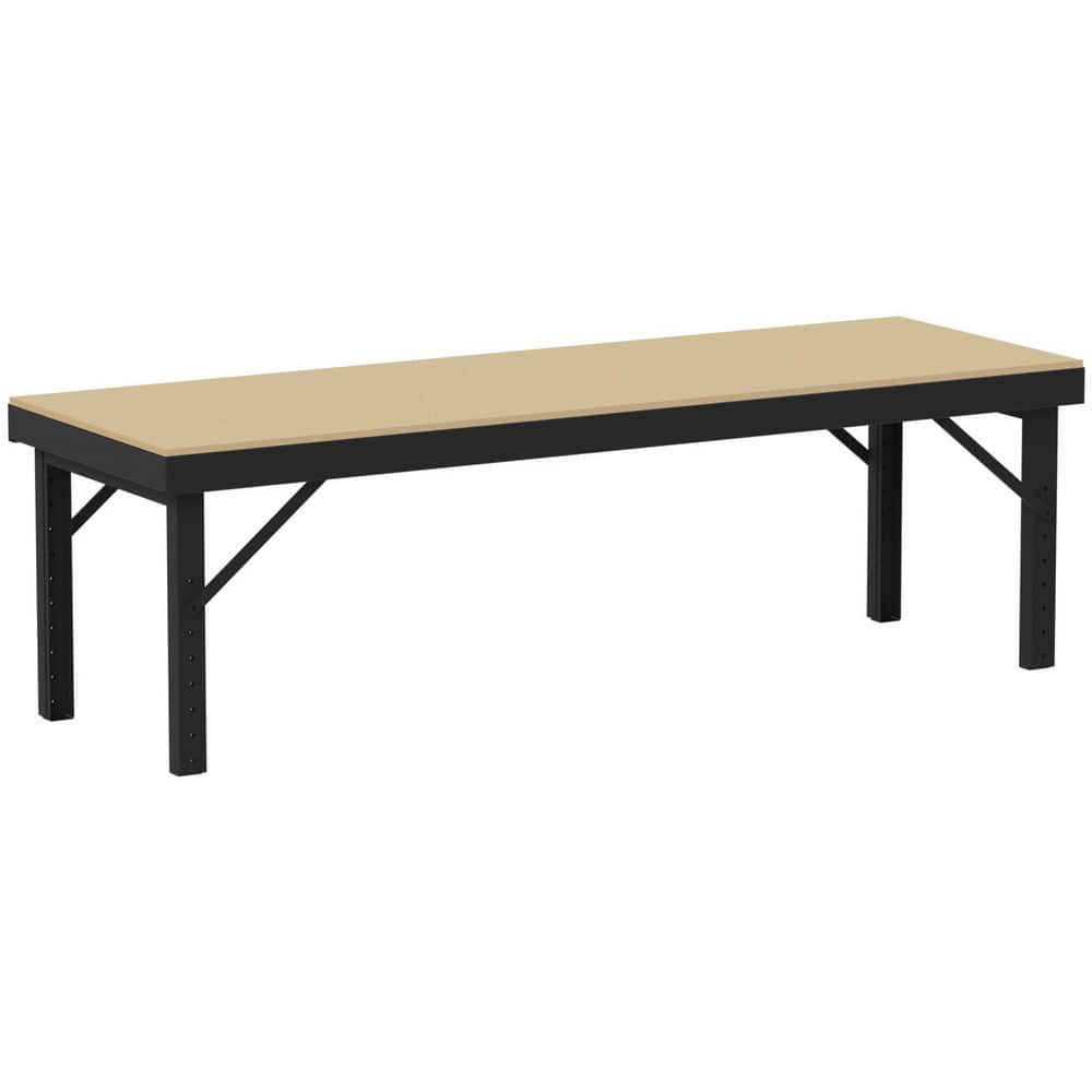 Stationary Work Benches, Tables, Bench Style: Work Table , Edge Type: Square , Leg Style: 4-Leg, Adjustable Height, Folding , Depth (Inch): 28in  MPN:F87866A4