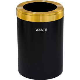 Glaro Recyclepro Value Trash Can 41 Gallon Satin Black W-2042BK-BE-W