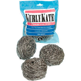 Kurly Kate Medium Scrubber Stainless Steel 144 Scrubbers - 300 PUX300