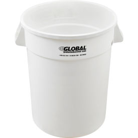 GoVets™ Plastic Trash Can - 32 Gallon White 460WH240