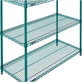 Nexel® 4 Shelf Poly-Green® Wire Shelving Unit Starter 42