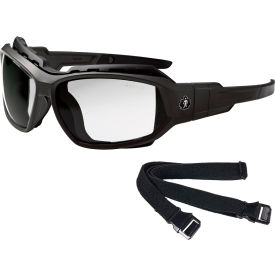 Ergodyne® Skullerz® LOKI-AFAS Safety Spoggles w/ Strap Clear Lens Matte Black Frame 56005