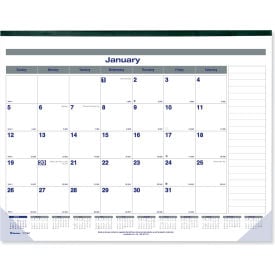 Blueline® Net Zero Carbon Monthly Desk Pad Calendar 22 x 17 Black Band and Corners 2024 C177847