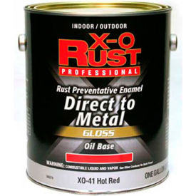 X-O Rust Oil Base DTM Enamel Gloss Finish Hot Red Gallon - 705374 705374