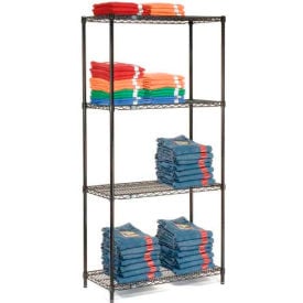 Nexel® 4 Shelf Black Epoxy Wire Shelving Unit Starter 30