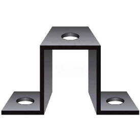 12 Ga. Black Powder-Coated Steel Flat Surface Mounting Bracket FS7017