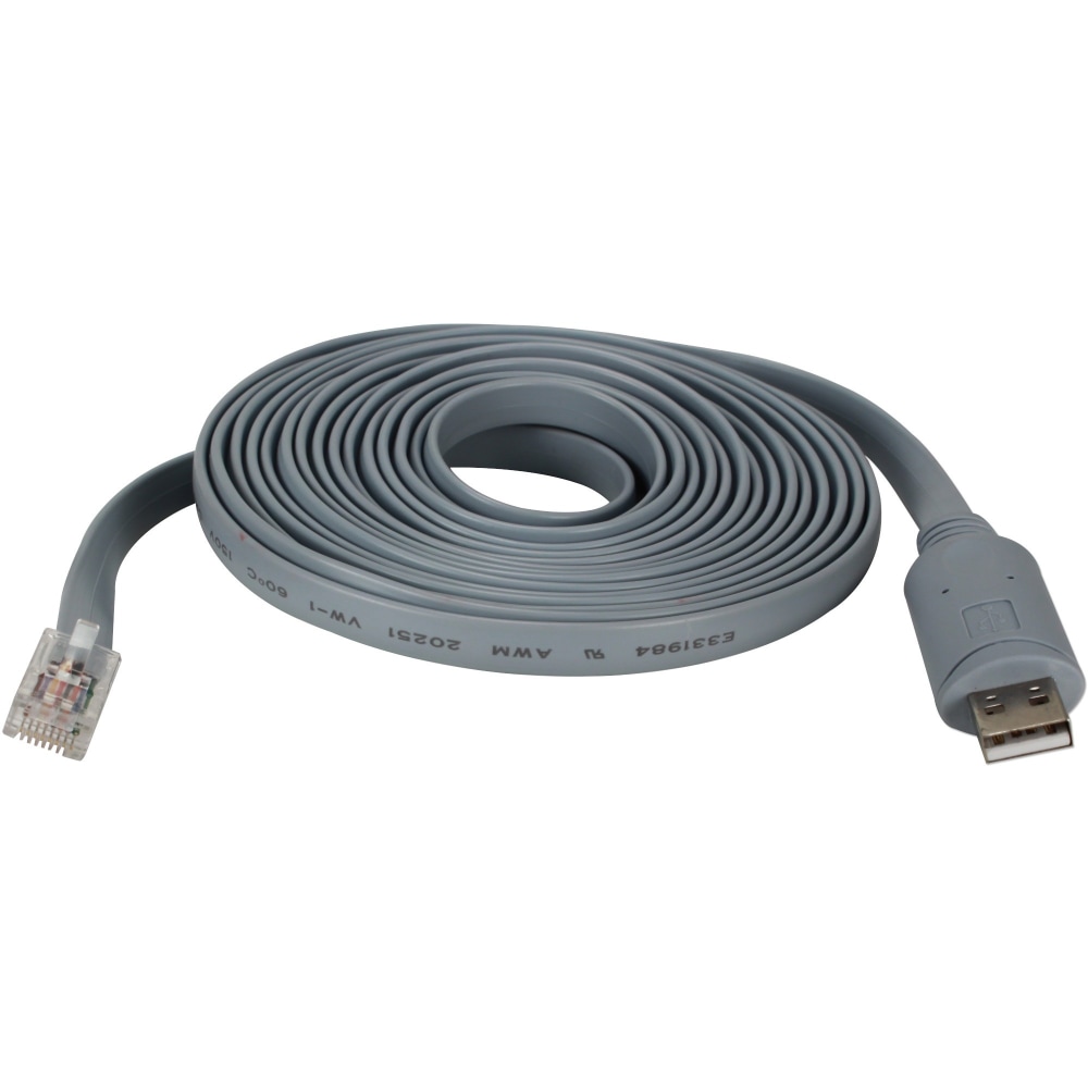 QVS 6ft USB to RJ45 Cisco RS232 Serial Rollover Cable - 6 ft - First End: 1 x RJ-45 RS-232 Network - Male - Second End: 1 x USB 2.0 Type A - Male - 250 kbit/s - Blue Pack (Min Order Qty 3) MPN:UR-2000M2-RJ45