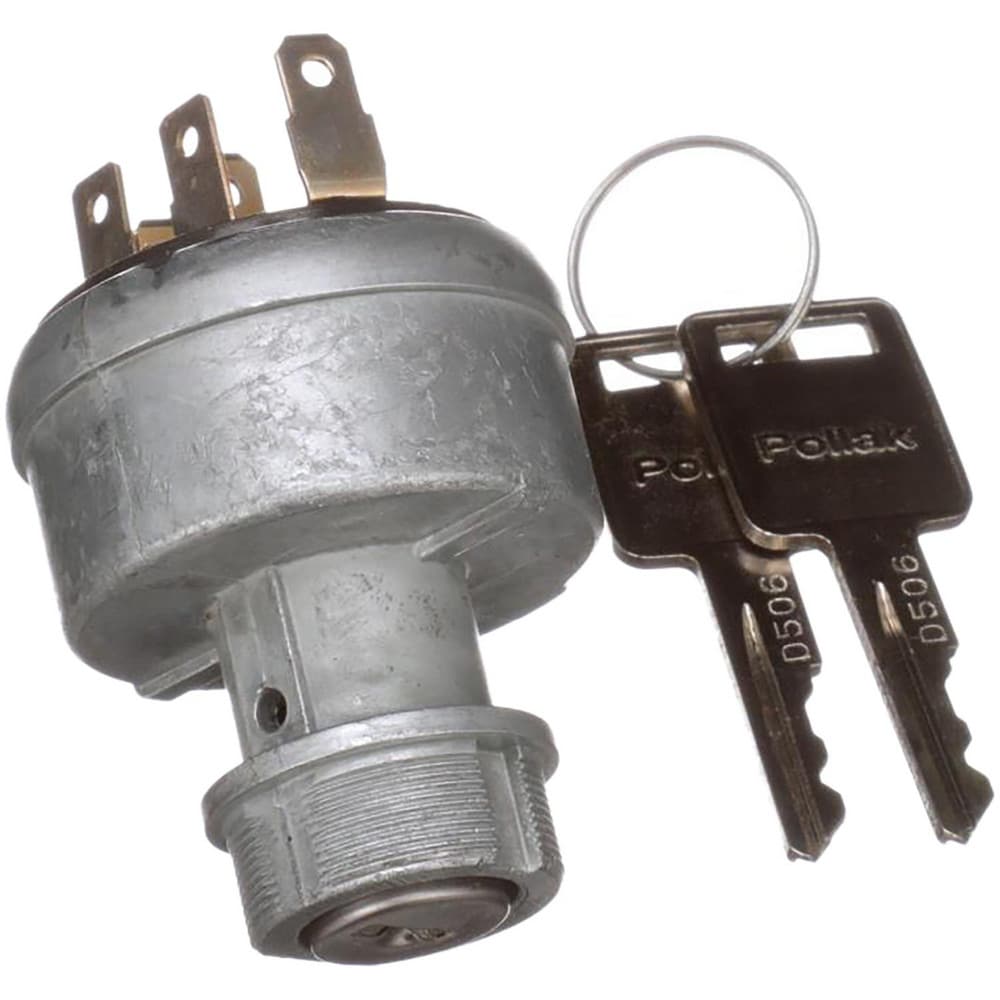 Automotive Switches, Switch Type: Ignition Switch-12v , Number Of Connections: 5 , Contact Form: .25 Blade , Sequence: ACC-Off-On/ACC-Start , Amperage: 30  MPN:31-280P