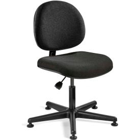 Bevco Fabric Office Chair - Desk-Height with Glides - Black - Lexington Series V4007MG