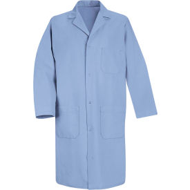 Red Kap® Men's Gripper-Front Lab Coat Light Blue Poly/Cotton 3XL 5080LBRG3XL