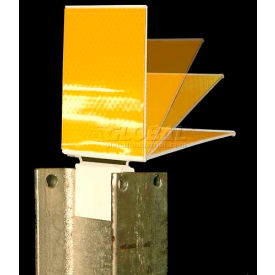 Iflex Guard Rail Reflector Flex Hinge 2-Sided Yellow - Pkg Qty 200 8002545113