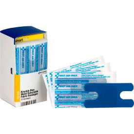 First Aid Only FAE-3030 SmartCompliance Refill Knuckle Metal Detectable Bandages Blue 20/Box FAE-3030