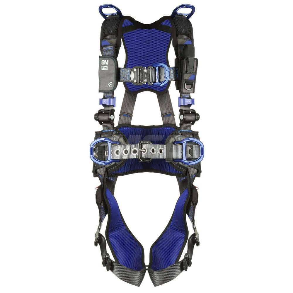 Fall Protection Harnesses: 420 Lb, Vest Style, Size X-Large, For Climbing Positioning Retrieval & Rescue, Back Front Hips & Shoulder MPN:7012816402