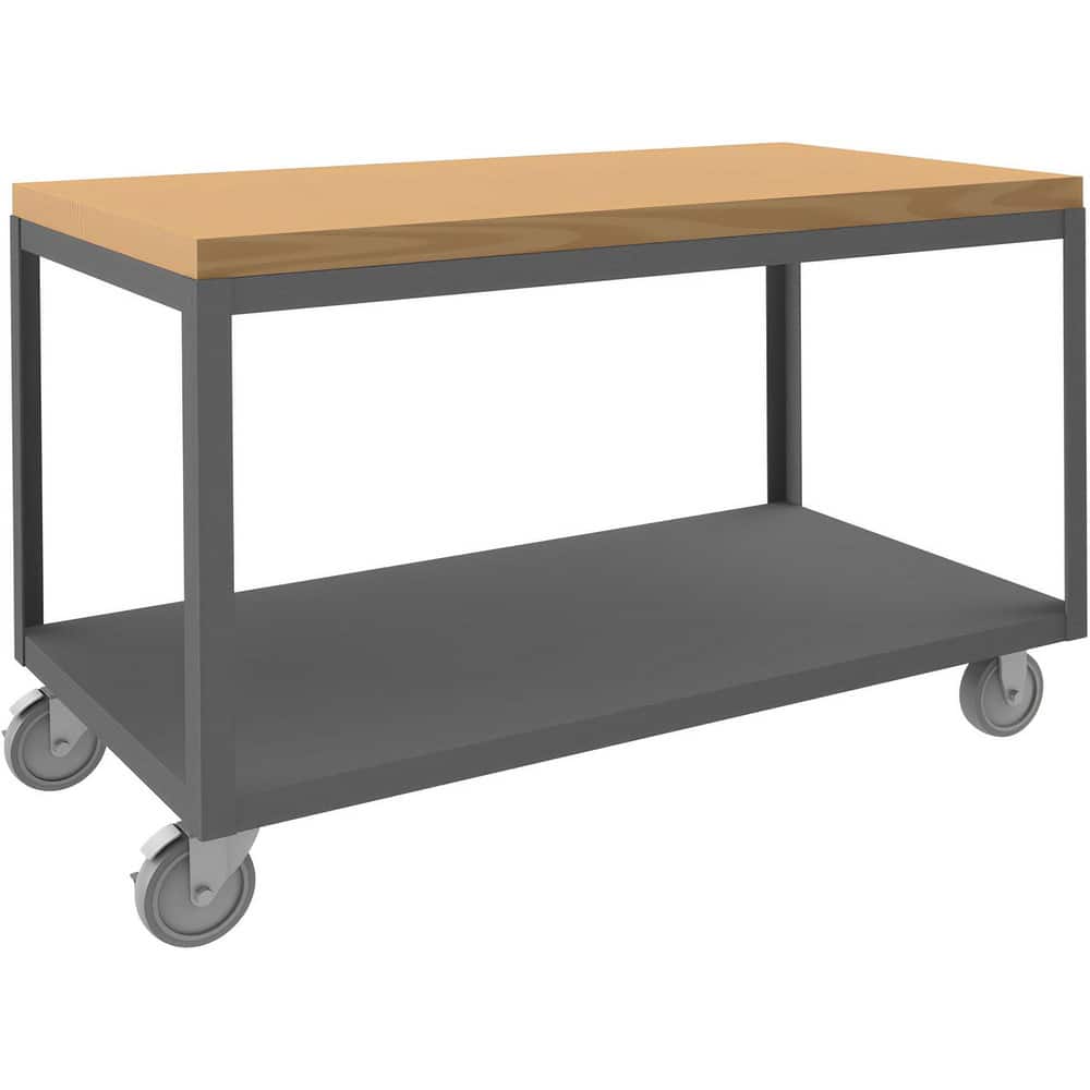 Mobile Work Benches, Type: High Deck Portable Table , Bench Type: High Deck Portable Table , Depth (Inch): 48-1/4 , Load Capacity (Lb. - 3 Decimals): 1200.000  MPN:HMT-2448-2-MT-9