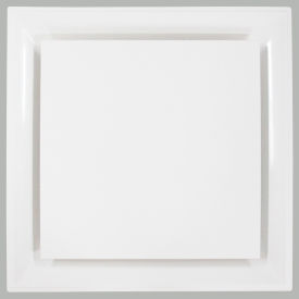 American Louver Stratus Plastic Plaque Diffuser for T-Grid Ceiling R6 Insulated White STR-PQ-8W-R6