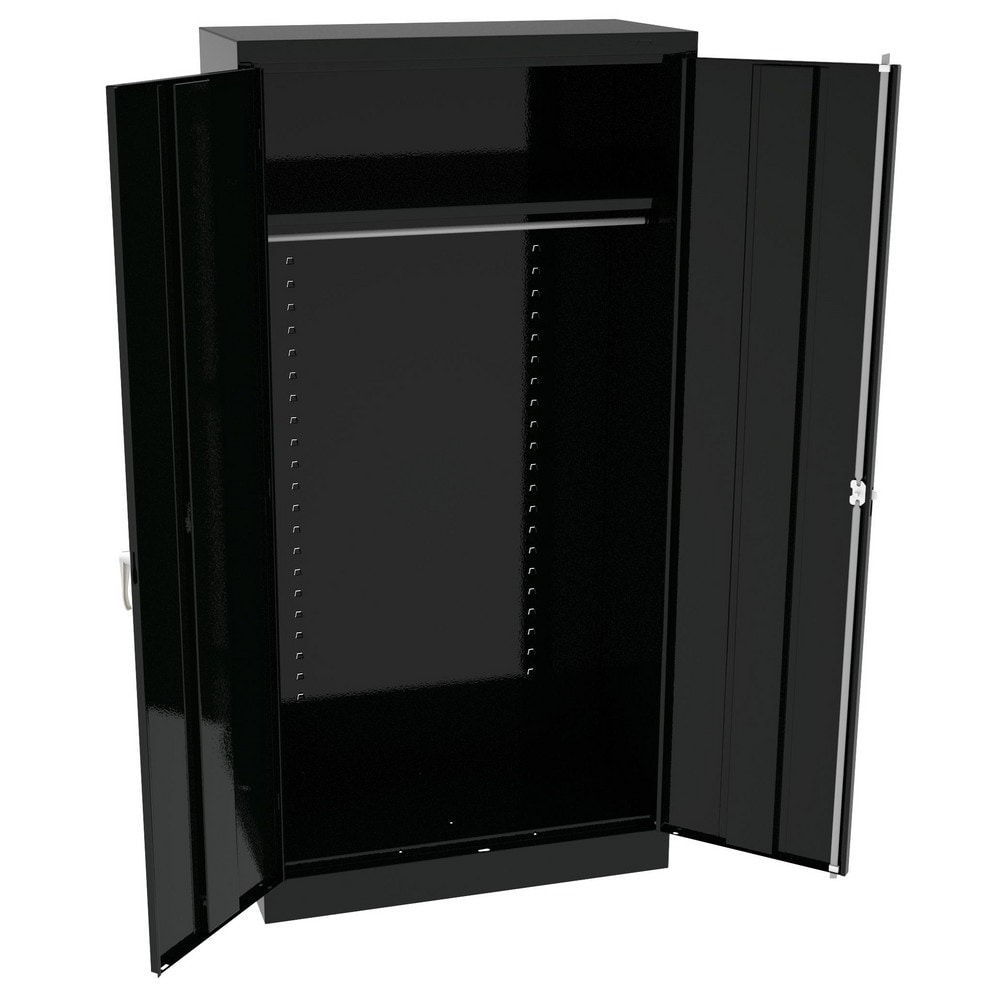 Storage Cabinets, Cabinet Type: Steel Storage Cabinet , Cabinet Material: Steel , Cabinet Door Style: Solid , Locking Mechanism: Keyed , Assembled: Yes  MPN:7114DH-BLK