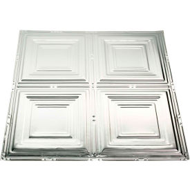 Great Lakes Tin Syracuse 2' X 2' Nail-up Tin Ceiling Tile in Clear - T50-04 T50-04