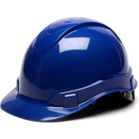 Ridgeline Cap Style Hard Hat Blue 4-Point Ratchet Suspension - Pkg Qty 16 HP44160
