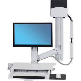 Ergotron® 45-272-216 StyleView® Sit-Stand Combo System with Worksurface White 45-272-216