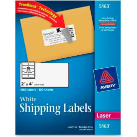 Shipping Labels with TrueBlock Technology 2 x 4 White 1000 Labels 5163