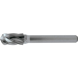 Cle-Line 1847 SC-5 1/2 x 1/4 Aluminum Cut Cylindrical Ball Nose Bur C10028