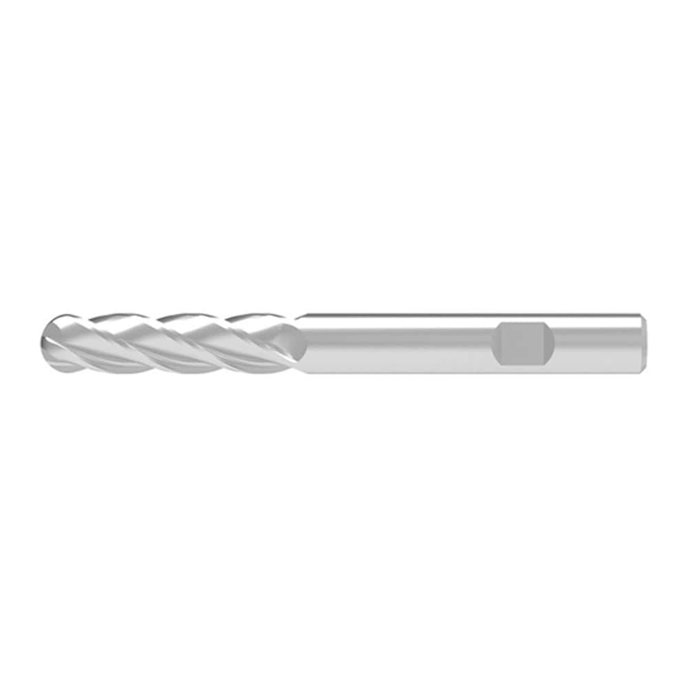 Ball End Mills, Mill Diameter (Decimal Inch): 0.3200 , Mill Diameter (mm): 8.00 , Number Of Flutes: 4 , End Mill Material: Solid Carbide  MPN:50642081