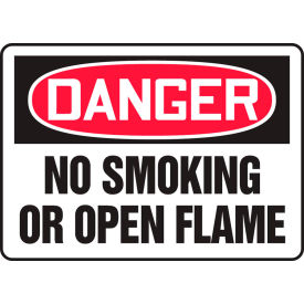 Accuform MSMK120VS Danger Sign No Smoking Or Open Flame 10