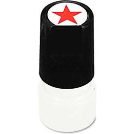 Universal Round Message Stamp STAR Pre-Inked/Re-Inkable Red UNV10081***